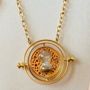 Gold Hourglass Pendant Necklace - Women Jewelry
